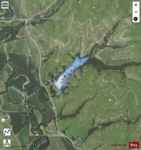 Alma City Lake depth contour Map - i-Boating App - Satellite