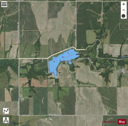 Atchison County Lake depth contour Map - i-Boating App - Satellite