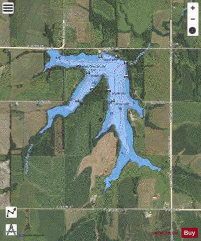 Carbondale Lake depth contour Map - i-Boating App - Satellite