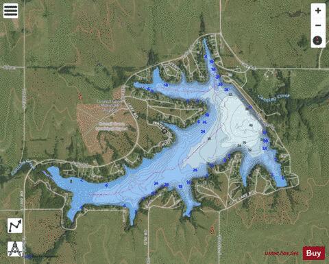 Council Grove City Lake depth contour Map - i-Boating App - Satellite