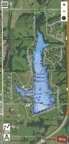 Miola Lake depth contour Map - i-Boating App - Satellite