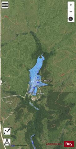 Sedan City North Lake depth contour Map - i-Boating App - Satellite