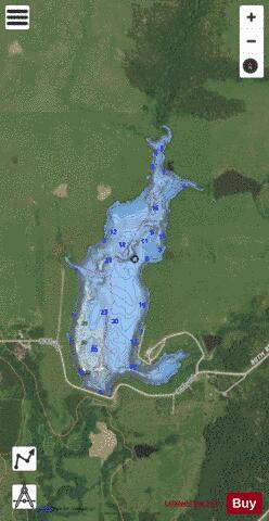 Yates Center New Reservoir depth contour Map - i-Boating App - Satellite