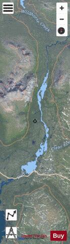 Round Tangle Lake depth contour Map - i-Boating App - Satellite