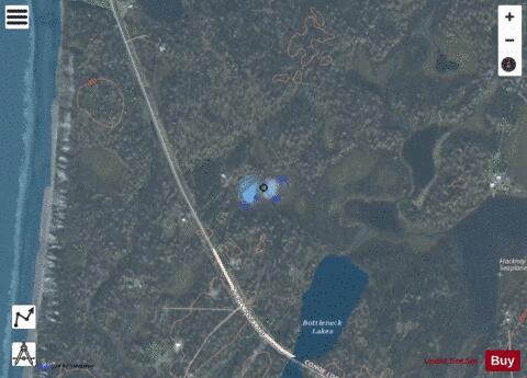 Warfle Lake depth contour Map - i-Boating App - Satellite