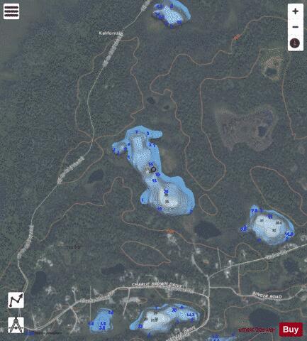 Knoll Lake depth contour Map - i-Boating App - Satellite