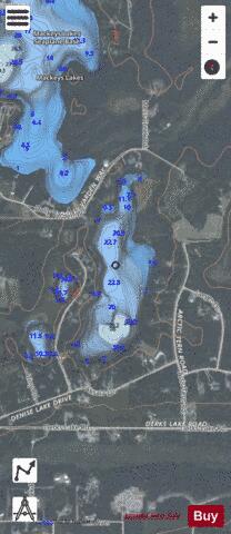Denise Lake depth contour Map - i-Boating App - Satellite