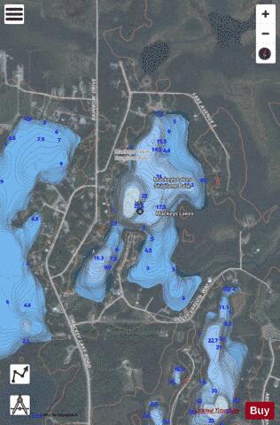 East Mackey Lake depth contour Map - i-Boating App - Satellite