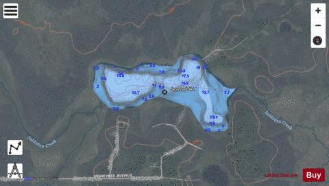 Sevena Lake depth contour Map - i-Boating App - Satellite