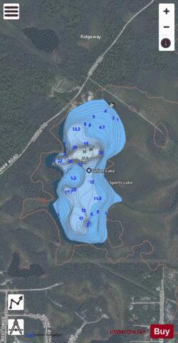 Union Lake depth contour Map - i-Boating App - Satellite