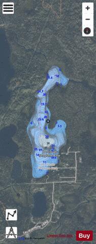 Beck Lake depth contour Map - i-Boating App - Satellite