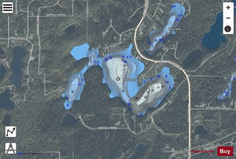 Wik Lake depth contour Map - i-Boating App - Satellite