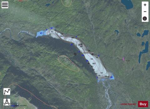 Uganik Lake depth contour Map - i-Boating App - Satellite