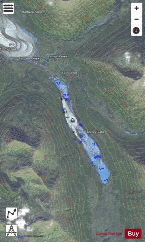 O Malley Lake depth contour Map - i-Boating App - Satellite