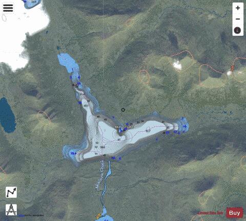 Akalura Lake depth contour Map - i-Boating App - Satellite