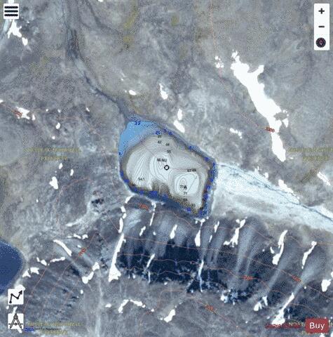 Lower Uivaksak Lake depth contour Map - i-Boating App - Satellite