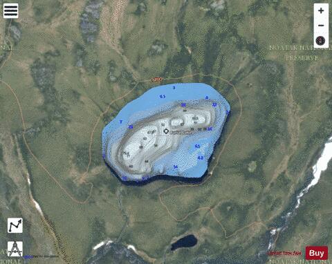 Burial Lake depth contour Map - i-Boating App - Satellite