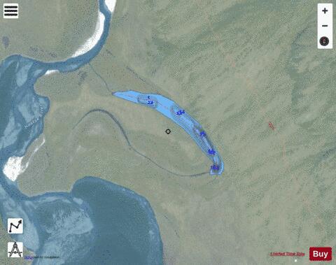 Twelve Mile Slough depth contour Map - i-Boating App - Satellite