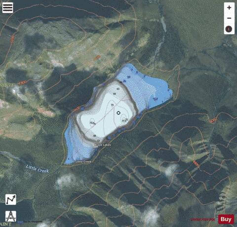 North Braye Lake depth contour Map - i-Boating App - Satellite