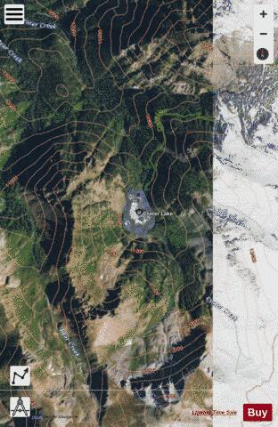 Crater Lake depth contour Map - i-Boating App - Satellite