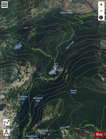 Fern Lake depth contour Map - i-Boating App - Satellite