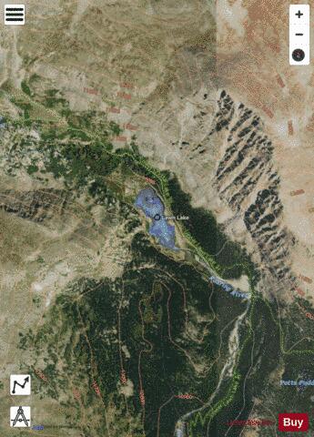 Lawn Lake depth contour Map - i-Boating App - Satellite