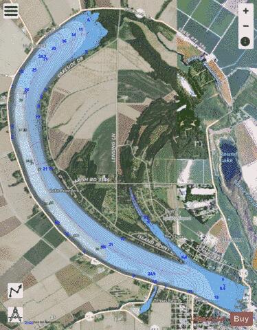 Lake Providence depth contour Map - i-Boating App - Satellite
