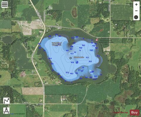 Swede Lake depth contour Map - i-Boating App - Satellite