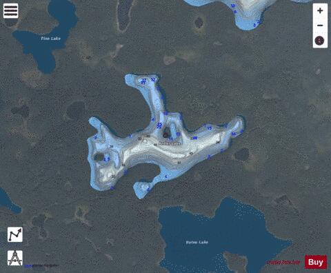 Antler Lake depth contour Map - i-Boating App - Satellite