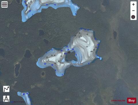 Snowshoe Lake depth contour Map - i-Boating App - Satellite