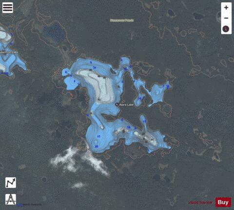 Barbara Lake depth contour Map - i-Boating App - Satellite