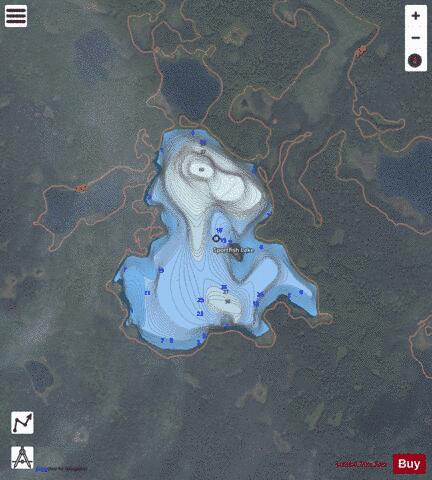 Sportfish Lake depth contour Map - i-Boating App - Satellite