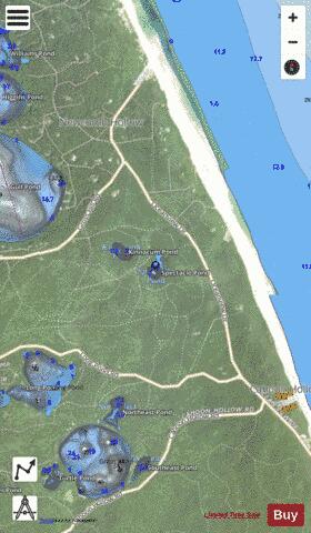 Spectacle Pond depth contour Map - i-Boating App - Satellite