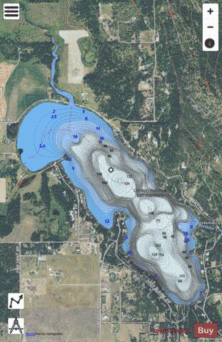 Lake Blaine depth contour Map - i-Boating App - Satellite