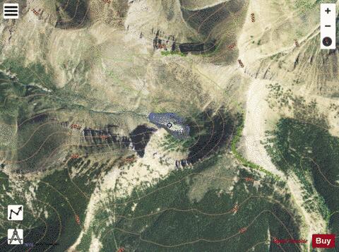 Bighorn Lake depth contour Map - i-Boating App - Satellite