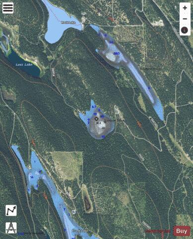 Timber Lake depth contour Map - i-Boating App - Satellite