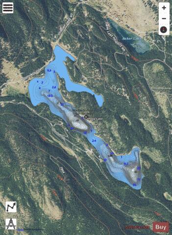 Othorp Lake depth contour Map - i-Boating App - Satellite