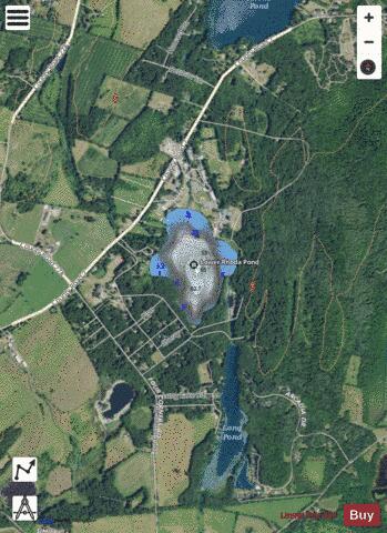 Lower Rhoda Lake depth contour Map - i-Boating App - Satellite