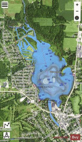 Edinboro Lake depth contour Map - i-Boating App - Satellite