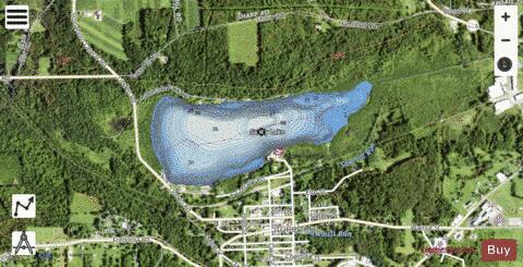 Sandy Lake depth contour Map - i-Boating App - Satellite