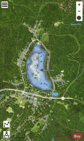 Eagles Mere Lake depth contour Map - i-Boating App - Satellite