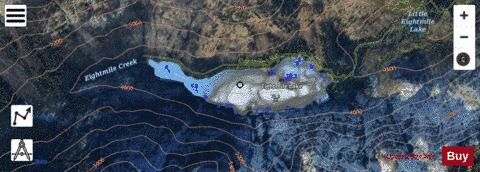 Eightmile Lake depth contour Map - i-Boating App - Satellite
