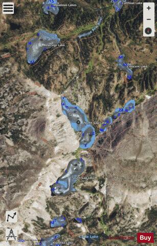 North Gap Lake depth contour Map - i-Boating App - Satellite