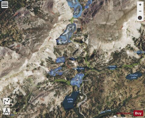 East Klondike Lake depth contour Map - i-Boating App - Satellite