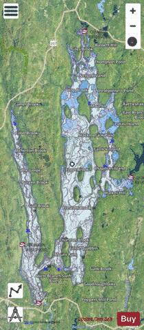 Quabbin Reservoir depth contour Map - i-Boating App - Satellite