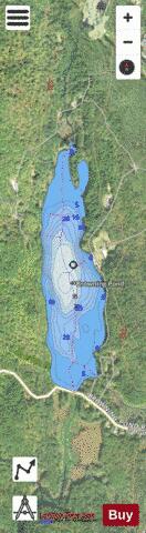 Browning Pond depth contour Map - i-Boating App - Satellite