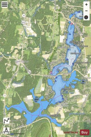 Congamond Lakes depth contour Map - i-Boating App - Satellite