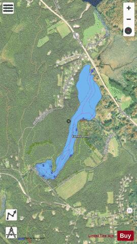 Eames Pond depth contour Map - i-Boating App - Satellite