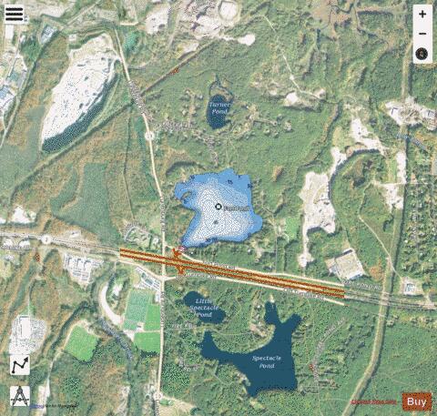 Fort Pond depth contour Map - i-Boating App - Satellite