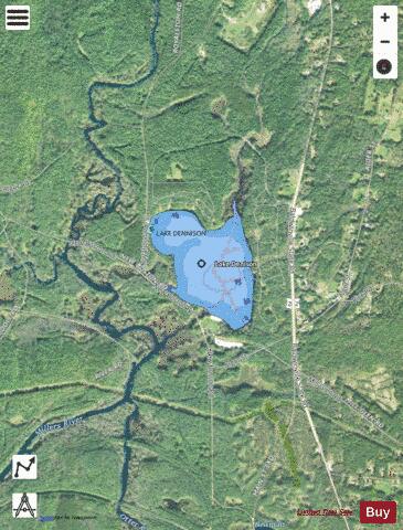 Lake Denison depth contour Map - i-Boating App - Satellite